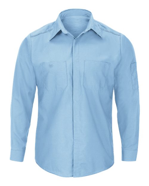 Red Kap Men's Pro Airflow Long Sleeve Work Shirt — Light Blue — Front