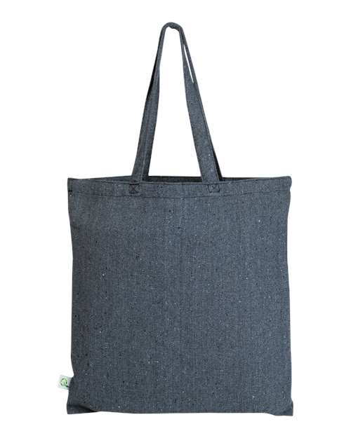 Q-Tees Sustainable Canvas Tote Bag — Navy Blue — Front