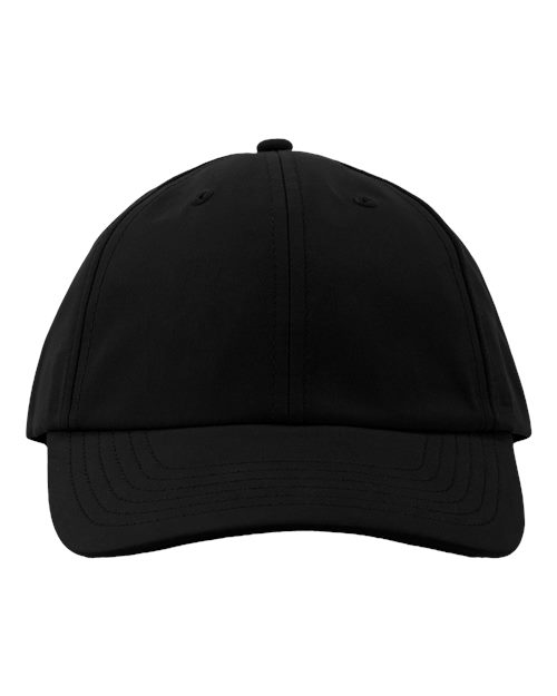 Valucap Performance Microfiber Cap — Black — Front