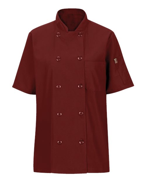 Chef Designs Women's Mimix™ Short Sleeve Chef Coat with OilBlok