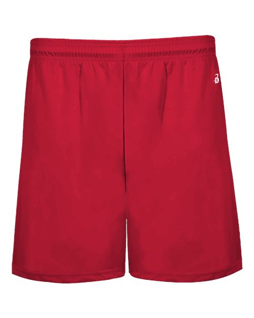 Badger Youth B-Core 4" Pocketed Shorts — Red — Front