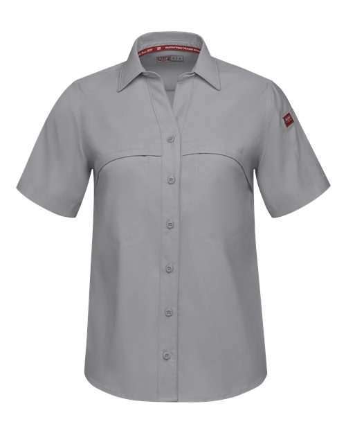 Red Kap Women's Cooling Work Shirt — Gravel — Front