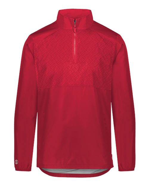 Holloway Men's SeriesX Quarter-Zip Pullover — Scarlet — Front