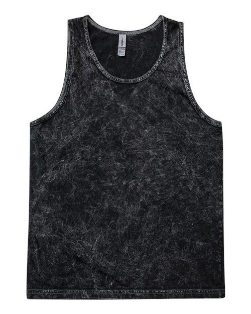 Colortone Unisex Mineral Wash Tank Top — Mineral Black — Front
