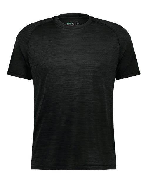 Holloway Unisex Eco Revive™ All-Pro T-Shirt — Black Heather — Front