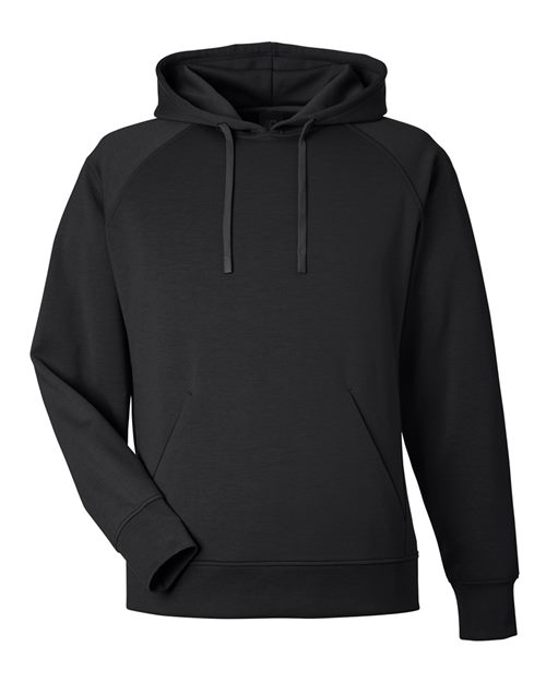 J. America Unisex Apex Fleece Hooded Sweatshirt — Black — Front