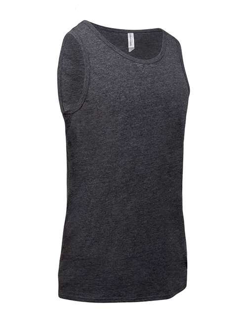 Threadfast Apparel Unisex Tri-Blend Tank Top — Black Triblend — Direct side