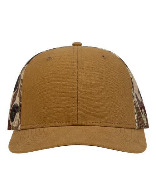 DRI DUCK Ridgewood Cap — Saddle/ Duck Camo — Front