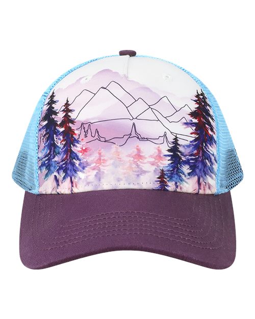 Printed Five-Panel Trucker Cap