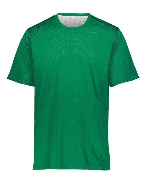 Augusta Sportswear Unisex Mesh Reversible Jersey — Kelly/ White — Front