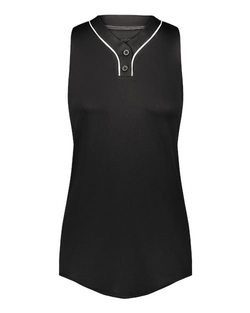 Augusta Sportswear Women's Cutter Jersey — Black/ White — Front