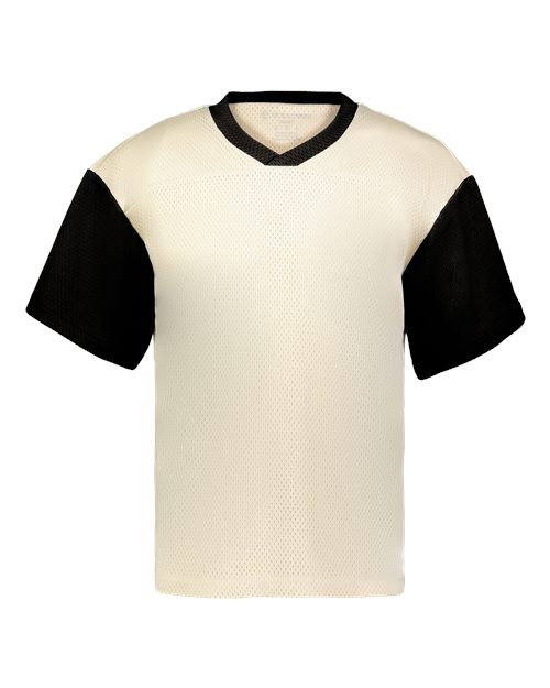 Holloway Unisex Prep Street Fan Jersey — Alabaster/ Black — Front