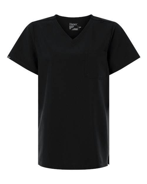 Hanes Women's V-Neck 1 Pocket Scrub Top