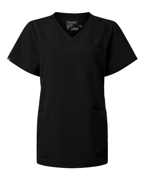 Hanes Women's V-Neck 3 Pocket Scrub Top