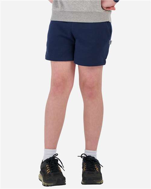 Boxercraft Youth Fleece Shorts — Navy — Front