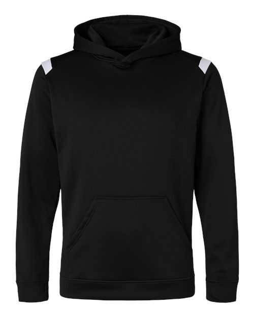 Badger Unisex On The Rise Performance Hooded Sweatshirt — Maroon/ White