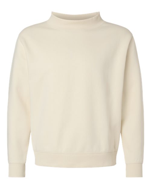 Unisex Mock Neck Fleece Sweatshirt