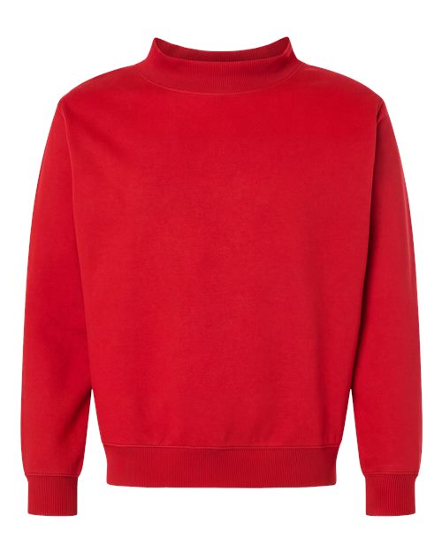 Unisex Mock Neck Fleece Sweatshirt
