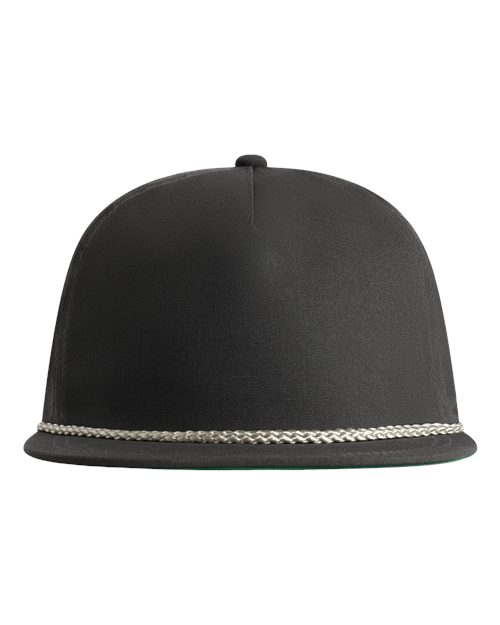 Imperial The Original Rope Five-Panel Cap — Graphite Grey/ Off White — Front