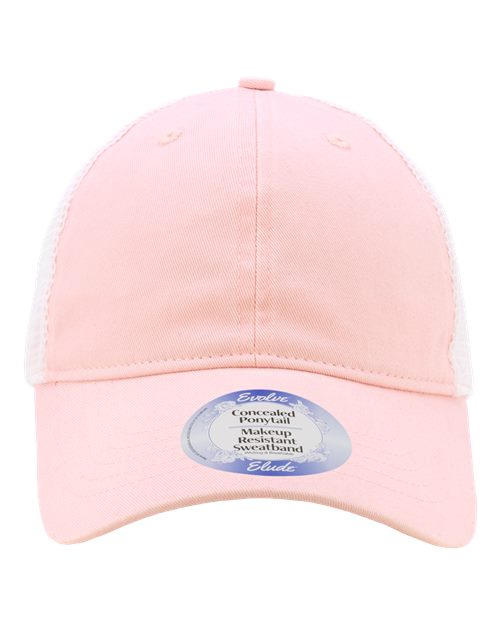Women's Peached Twill Mesh Back Cap