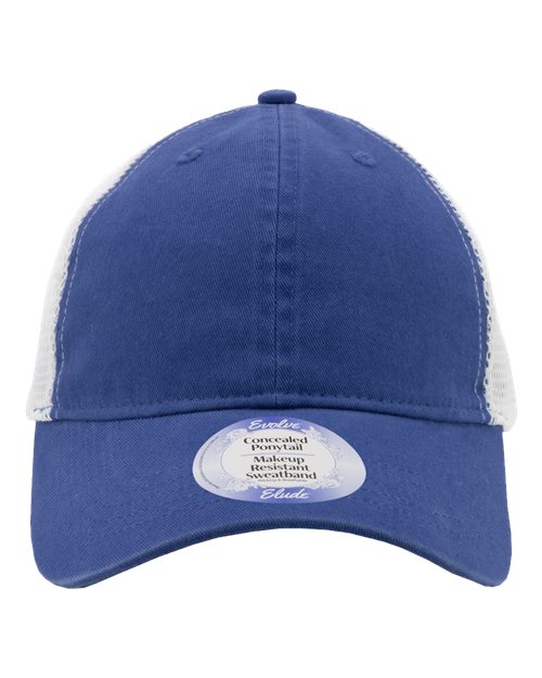 Women's Peached Twill Mesh Back Cap