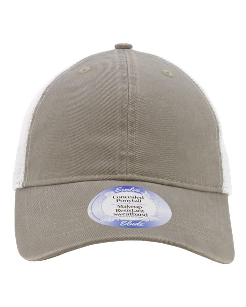 Women's Peached Twill Mesh Back Cap