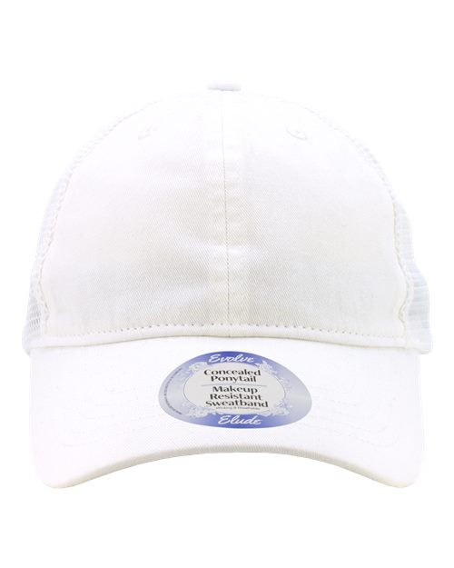 Women's Peached Twill Mesh Back Cap