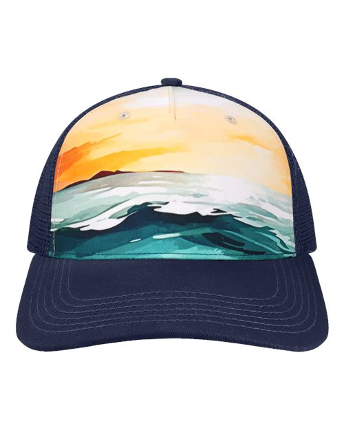 Printed Five-Panel Trucker Cap