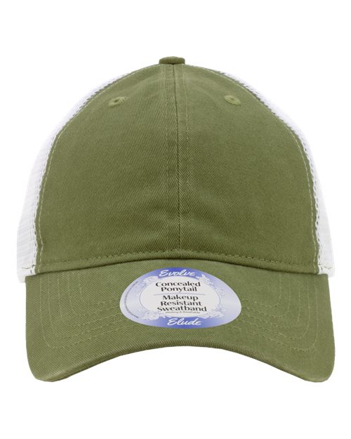 Women's Peached Twill Mesh Back Cap