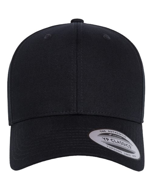 YP Classics Retro Canvas Cap — Black — Front