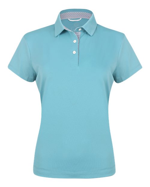 Swannies Women's Kaia Polo — Aqua — Front