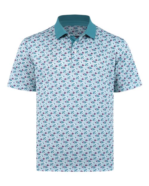 Swannies Men's Mike V Polo — Seafoam — Front