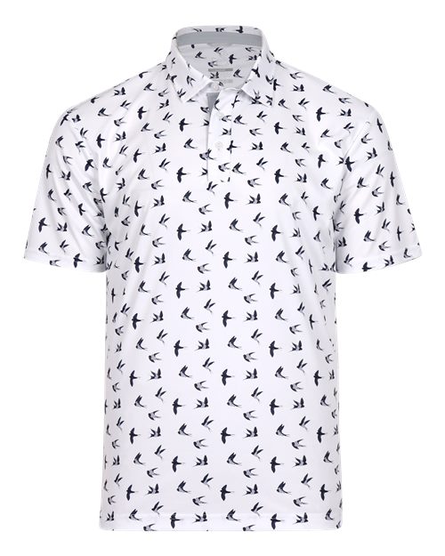 Swannies Men's Peak Polo — White — Front