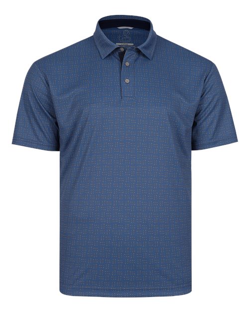 Swannies Men's Tee Polo — Blue Horizon — Front