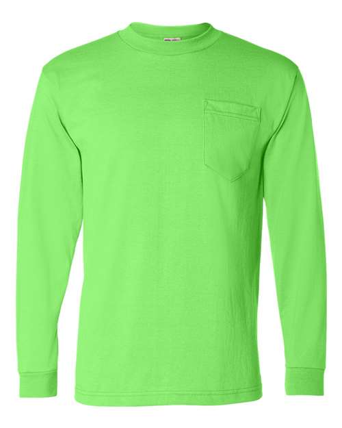Bayside Unisex USA-Made 50/50 Long Sleeve Pocket T-Shirt