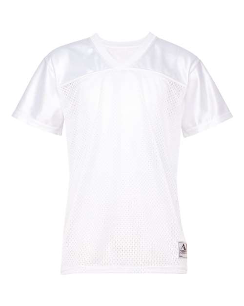 Augusta Sportswear Women's Junior Fit Stadium Replica Football Jersey — White — Front