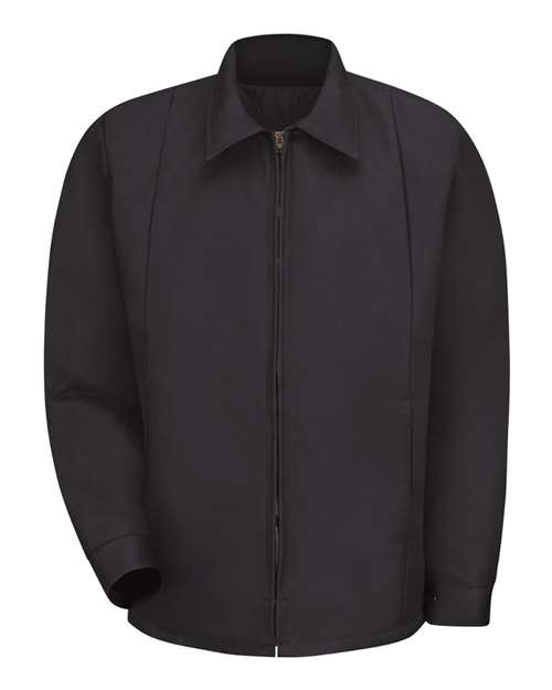 Red Kap Men's Perma-Lined Panel Jacket — Black — Front