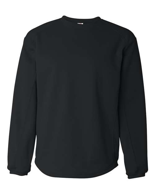 Badger Men's BT5 Performance Fleece Crewneck Sweatshirt — Black — Front