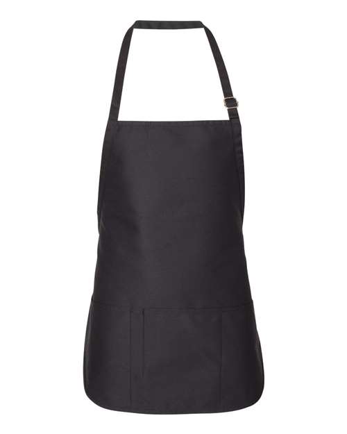 Liberty Bags Adjustable Neck Strap Apron — Black — Front