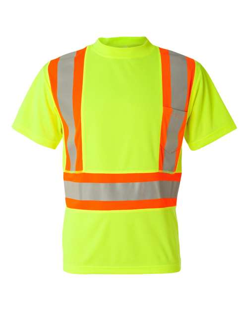 Kishigo Unisex Class 2 Flat Stitch Self-Fabric Panels T-Shirt —