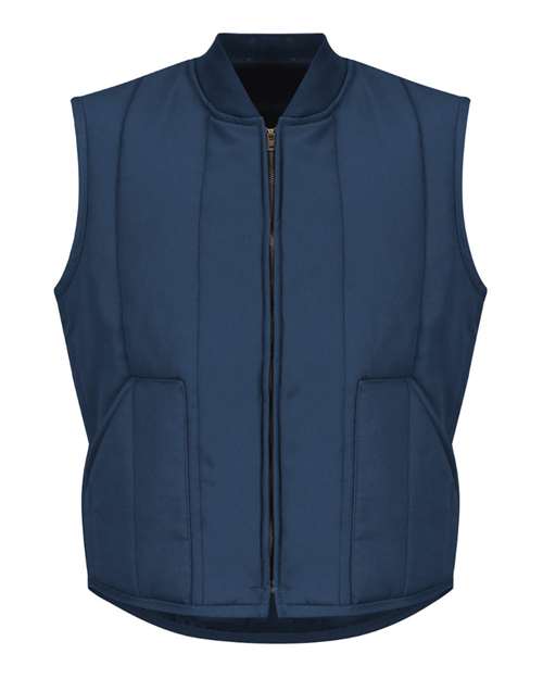 Red Kap Men's Quilted Vest — Navy — Front