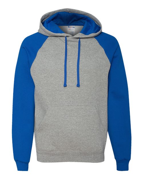 Unisex Nublend® Colorblocked Raglan Hooded Sweatshirt