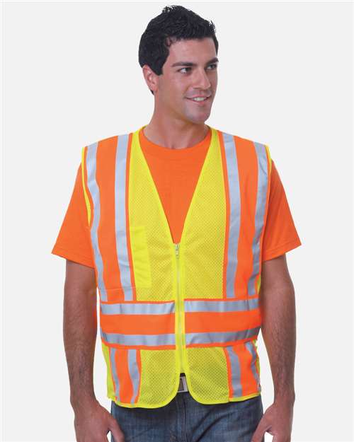 Bayside Unisex USA-Made Safety Mesh ANSI Vest