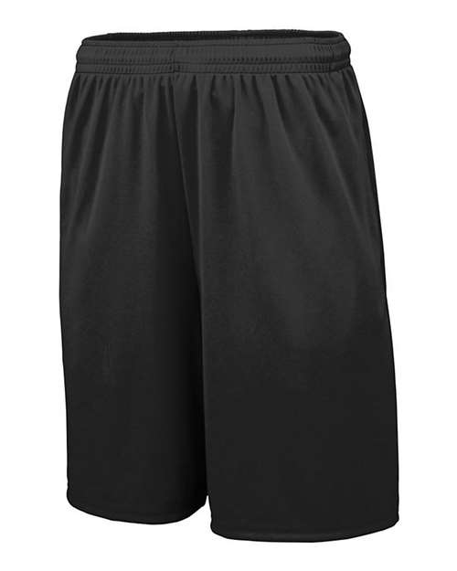 Augusta Sportswear Men's Training Shorts with Pockets — Black — Side
