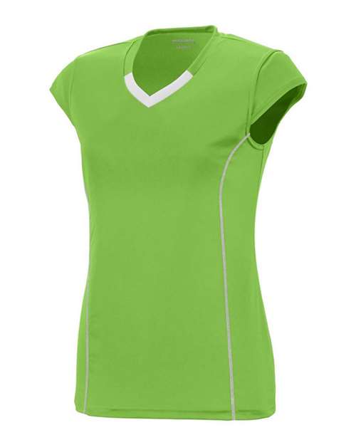 Augusta Sportswear Women's Blash Jersey — Lime/ White — Side