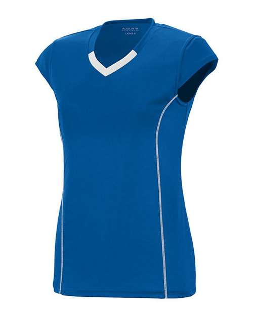 Augusta Sportswear Girls' Blash Jersey — Royal/ White — Side