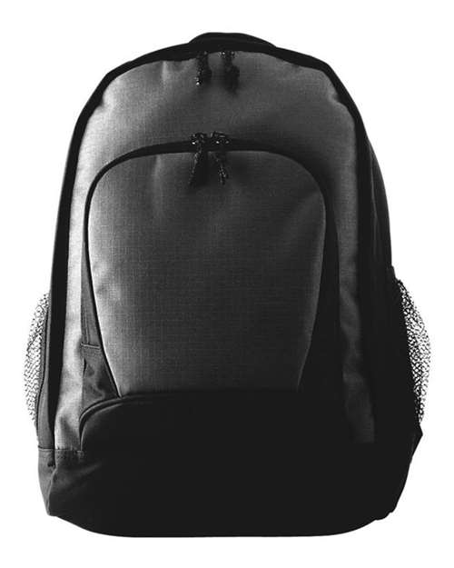 Augusta Sportswear Ripstop Backpack — Black/ Black — Front
