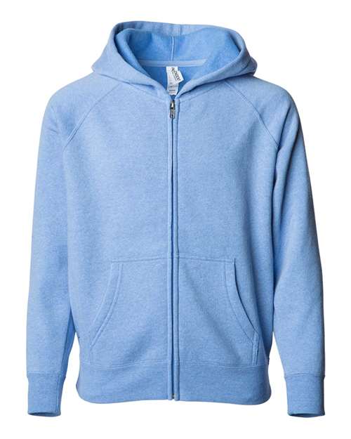Independent Trading Co. Youth Lightweight Special Blend Raglan Zip Hood