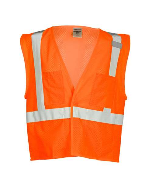 Kishigo Unisex 4 Pocket Hook-and-Loop Mesh Vest