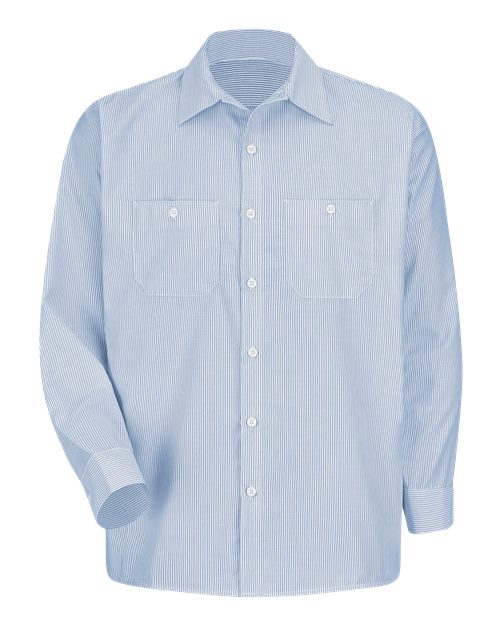 Red Kap Men's Tall Industrial Stripe Work Shirt
